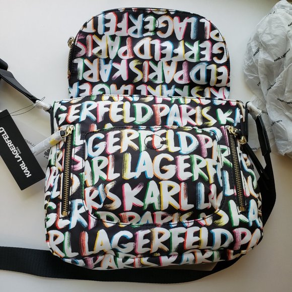 NWT KARL LAGERFELD LOGO Crossbody/ Shoulder Bag. - Picture 7 of 16